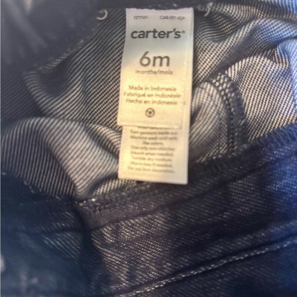 Baby Denim Overalls with Floral Embroidery | Carter’s - Picture 2 of 4